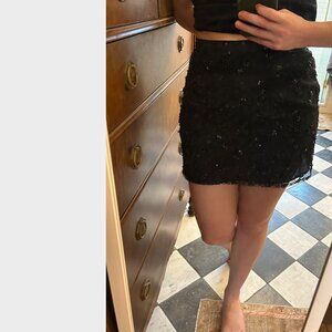 Vintage 90's BCBG Mini Skirt - Black Lace